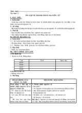 Giáo án Ôn tập về thành phần nguyên tử